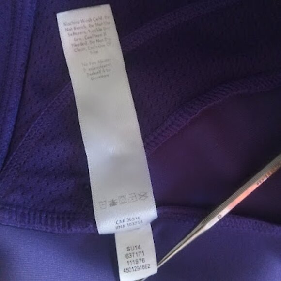 LUCYTECH | Purple Reflective Full Zip Long Sleeve Performance Top Thumbholes XS - Picture 8 of 10